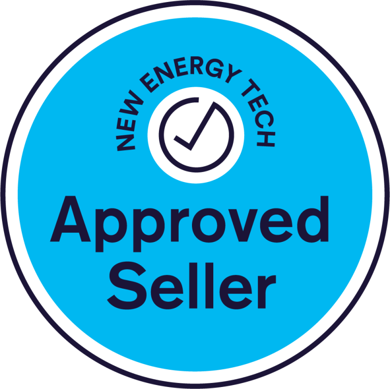 Blue circular "Approved Seller" certification badge
