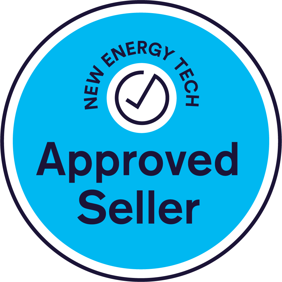 Blue circular "Approved Seller" certification badge